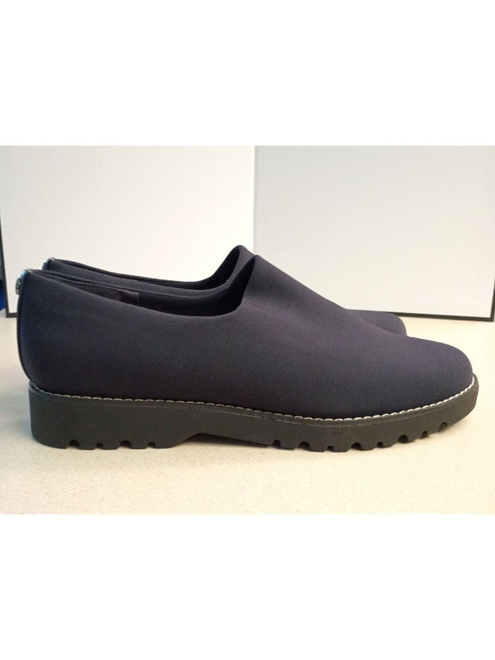 Easy Spirit Hewitt Loafer Navy Slip On Lug Sole Comfort Womens 10 NIB